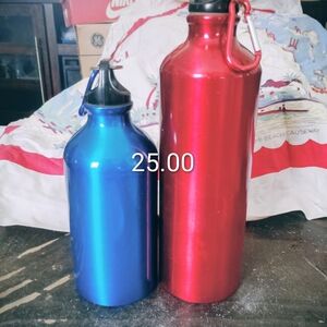 Red and Blue Stainless Steel Water Bottles